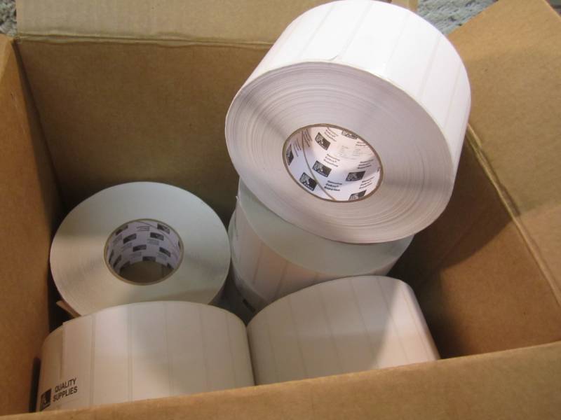 lot 242 image: 6 Rolls of 3.5 x 1 Zebra Z-Select...