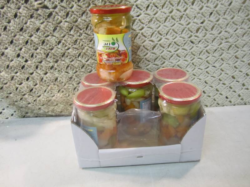 lot 288 image: Case of 6 Jars of Pickled Mixed Veg...