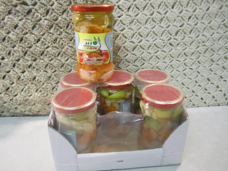 lot 289 image: Case of 6 Jars of Pickled Mixed Veg...