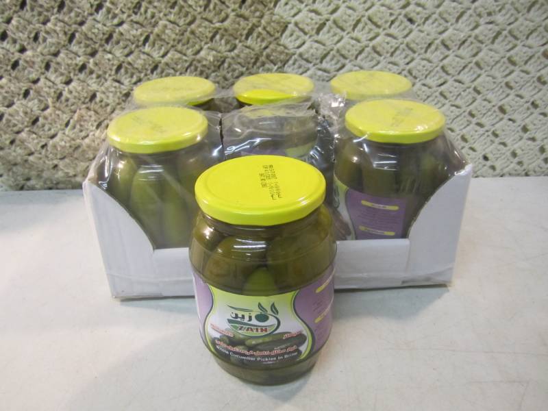 lot 295 image: Case of 6 Jars of Whole Cucumber Pi...