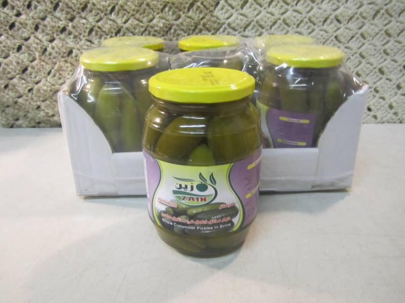 lot 297 image: Case of 6 Jars of Whole Cucumber Pi...