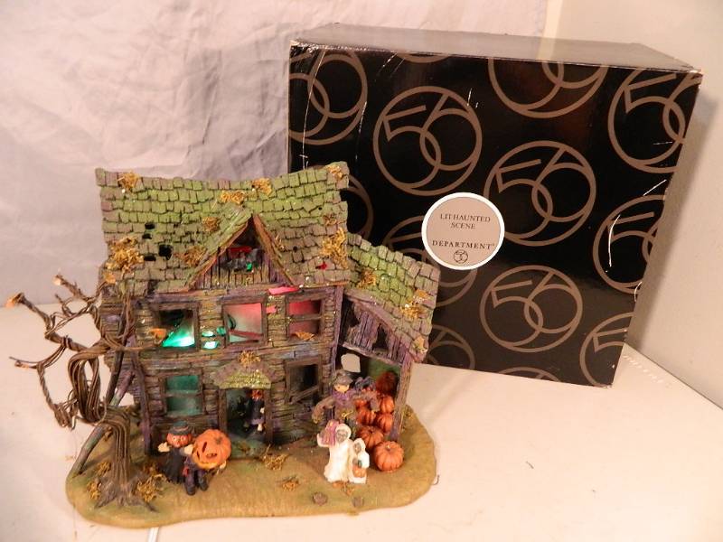lot 111 image: Dept 56 Halloween Haunted Scene