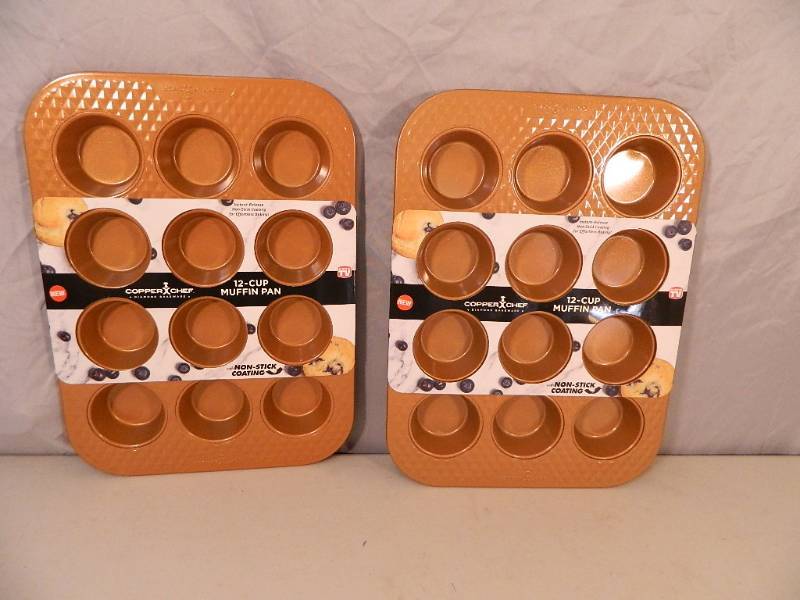 lot 38 image: 2 New Copper Chef Muffin Pans