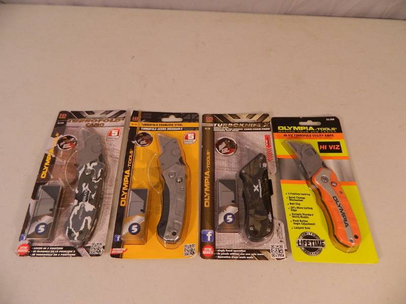 lot 52 image: 4 New Olympia Utility Knives