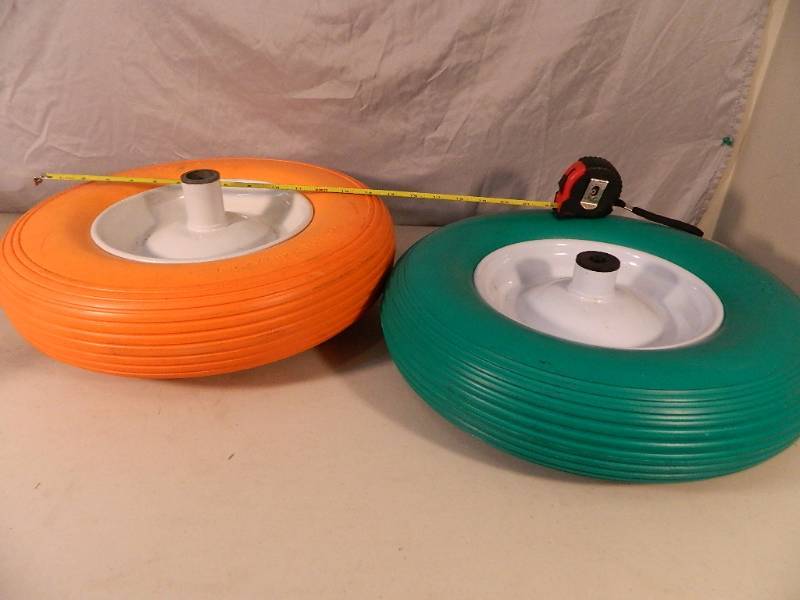 lot 95 image: 2 New Flat Free Utility Tires