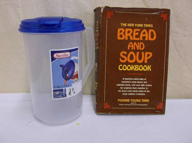 VINTAGE COOKBOOK & NEW PITCHER