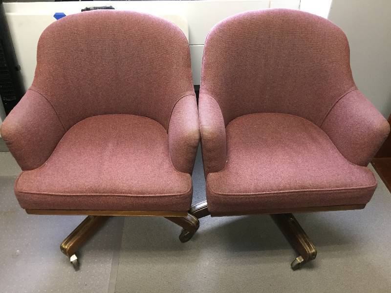 lot 48 image: Upholstered Office Chairs - Set of  2