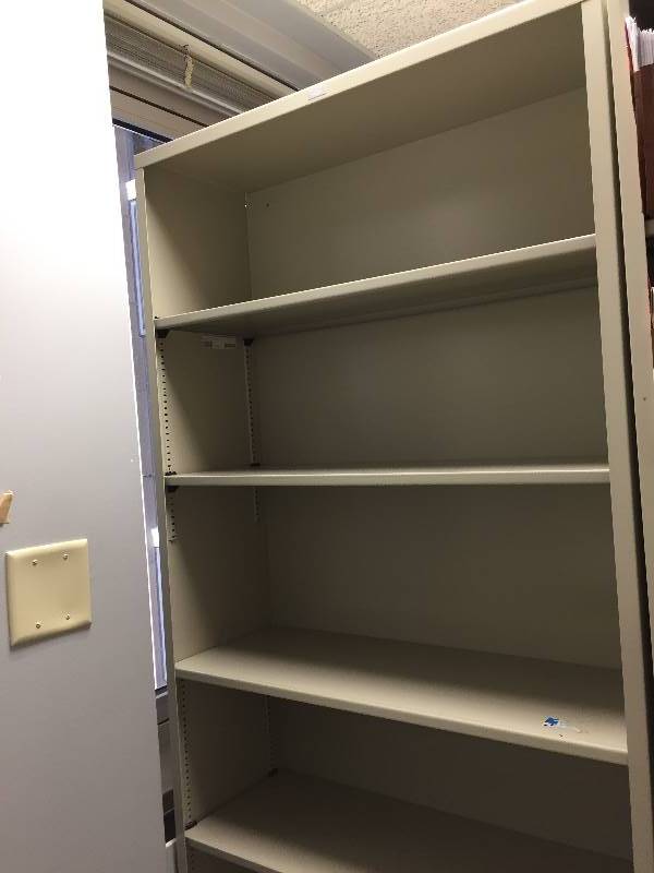 lot 64 image: Metal Bookshelf Shelving Unit by HON