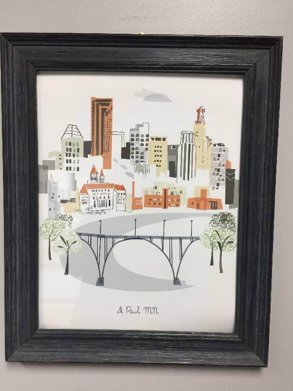 lot 100 image: Framed Print - St. Paul MN