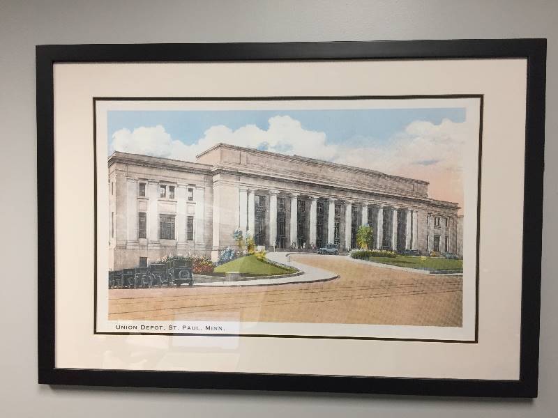 lot 103 image: Union Depot St. Paul Framed Picture