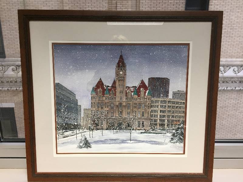 lot 106 image: Landmark Center by Susan Amidon Framed Picture