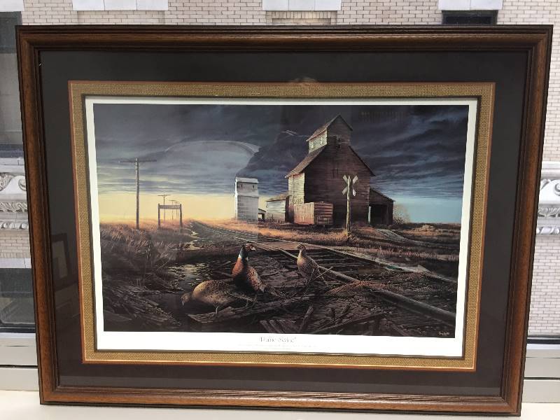 lot 107 image: Terry Redlin Signed Numbered Framed Print PRAIRIE SKYINE