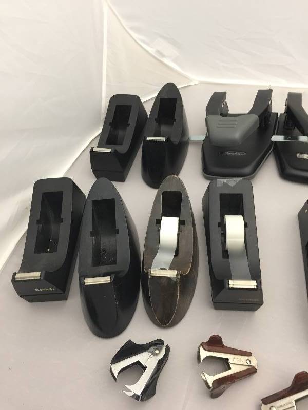 lot 114 image: Tape Dispensers, Staplers, Removers, Bookends, Punches