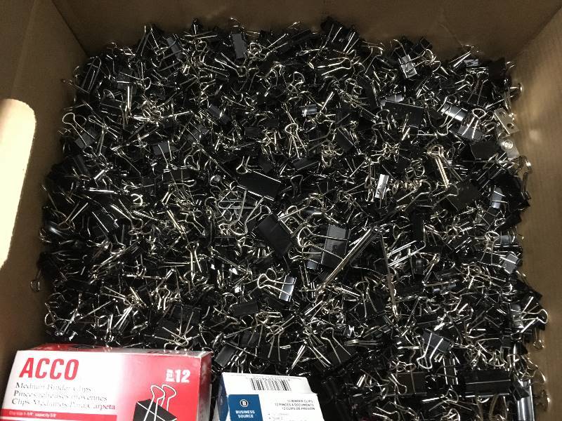 lot 151 image: 100s of Binder Clips