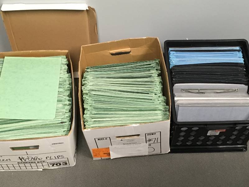 lot 172 image: 3 Boxes Oxford Report Covers - Used