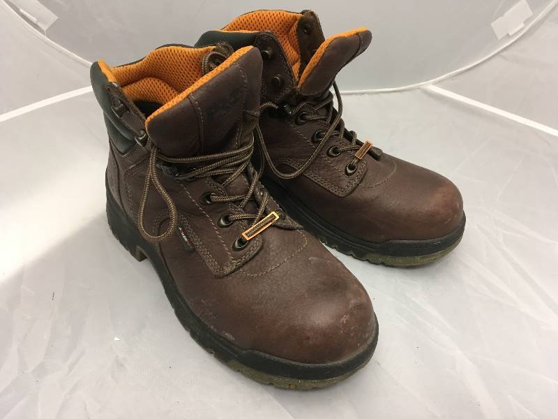 lot 98 image: Timberland Safety Toe Leather Boots 9.5 W