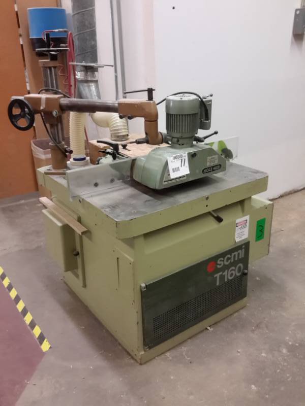 lot 11 image: SCMI T160 Shaper with Holzher ET 117 3 Roller Power Feeder
