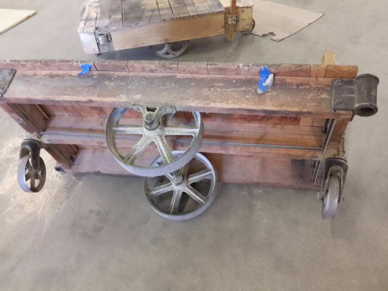Antique Railroad cart.. Appear to be NUTTING, but not all have markings