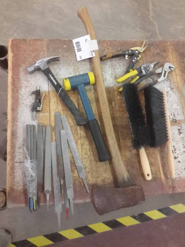 lot 297 image: Large lot of files, rasps, hammers brushes etc. as pictured