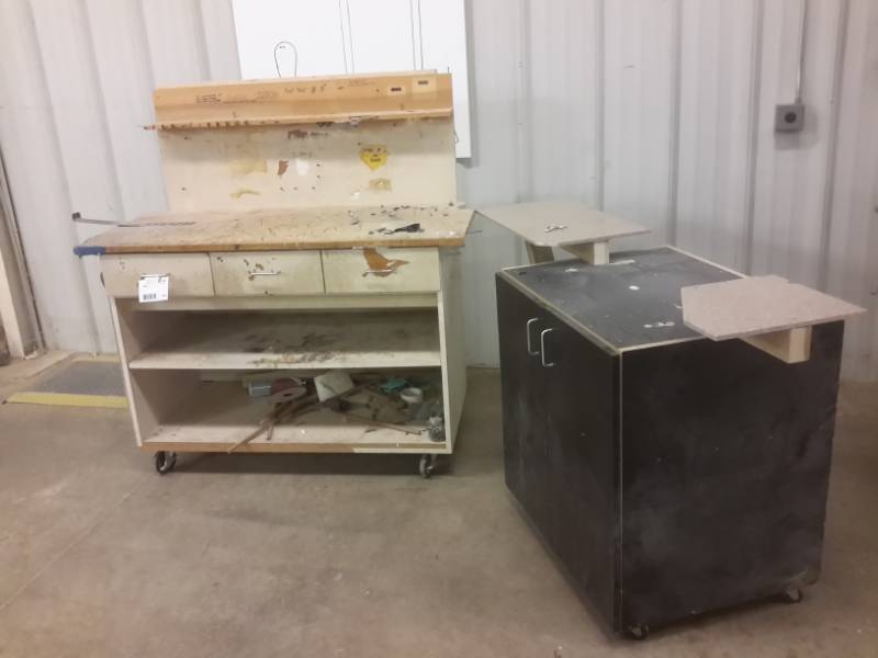 lot 333 image: 2 cabinets with everthing in the drawers.. See closeups for some, but inspect to see it all.  Bring your own boxes, or haul cab away with it al lin