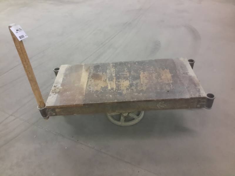 lot 355 image: Antique Railroad Cart.. Hardware in excellent shape.. No Markings