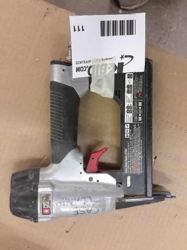 lot 111 image: Porter Cable Model NS150C, 18 Ga, 1 12 in Narrow Crown Stapler