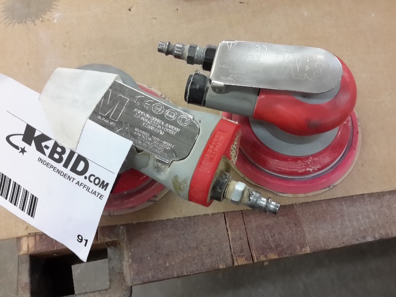 lot 91 image: 2, 3M brand, Pneumatic Random Orbital Sanderspolishers