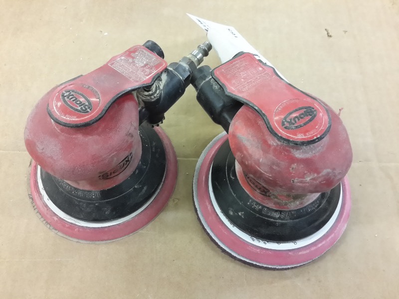 lot 165 image: 2 Pneumatic, orbital sanders..