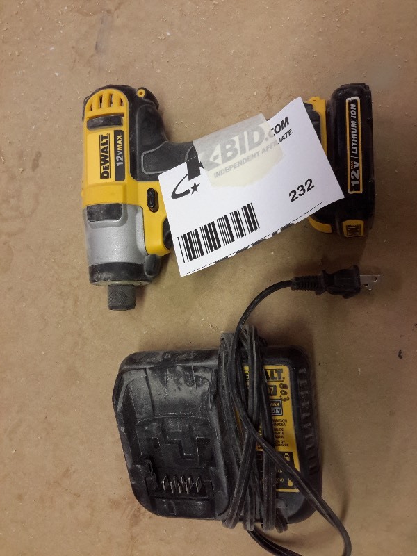 lot 232 image: DEWALT, DCF815 Cordless Impact and charger