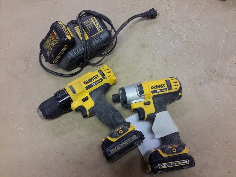 lot 231 image: DEWALT, DCD710 38 in Cordless DrillDriver DCF815 Cordless Impact.. Includes Charger