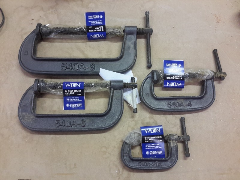 lot 324 image: Lot of NEW C clamps as pictured