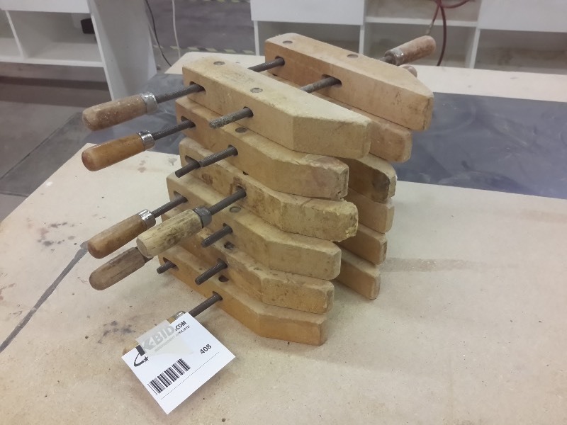 lot 408 image: 6, Jorgensen, Wood Clamps