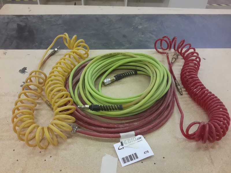 lot 478 image: 4 Air hoses.  2, 25ft  2, Coiled