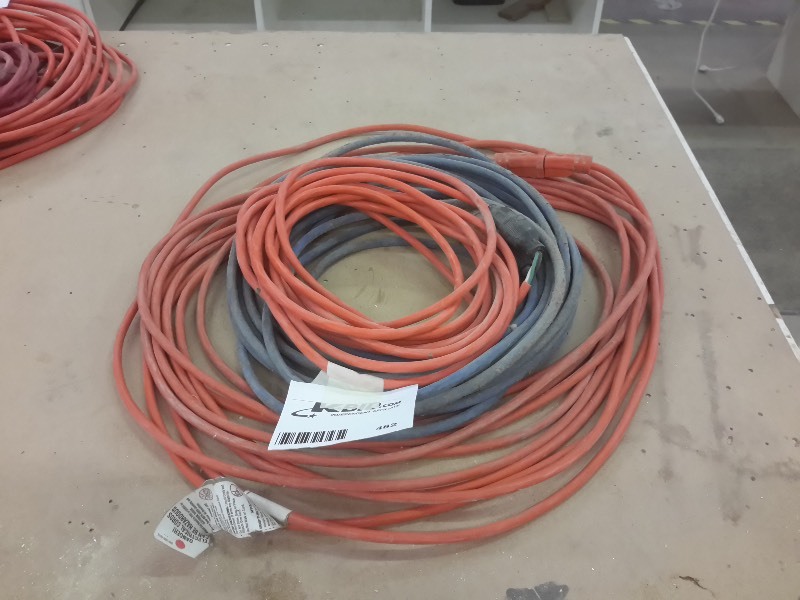 lot 482 image: 3, Electric Cords.. 2, 25ft  1, 50 ft