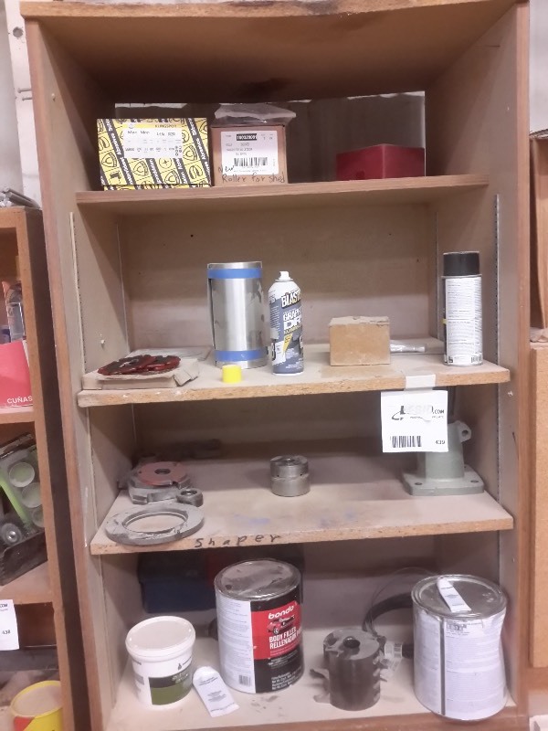 lot 439 image: Cabinet with Everything on it.. Cabinet Included