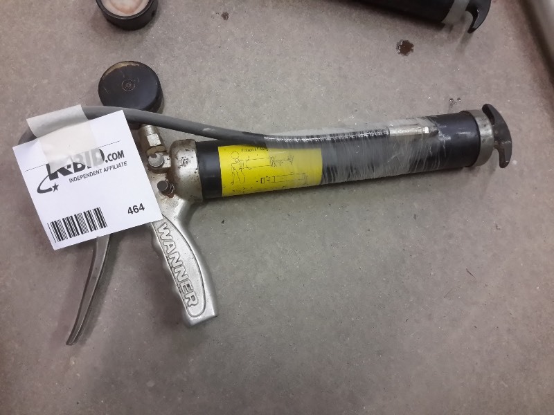 lot 464 image: 3 Grease Guns and a oil drum pump