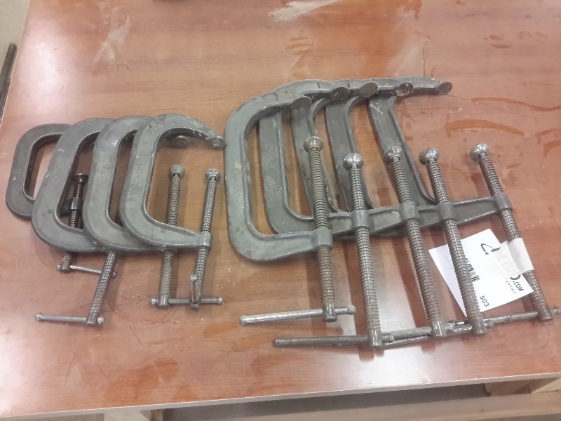 lot 503 image: Lot of C clamps as pictured