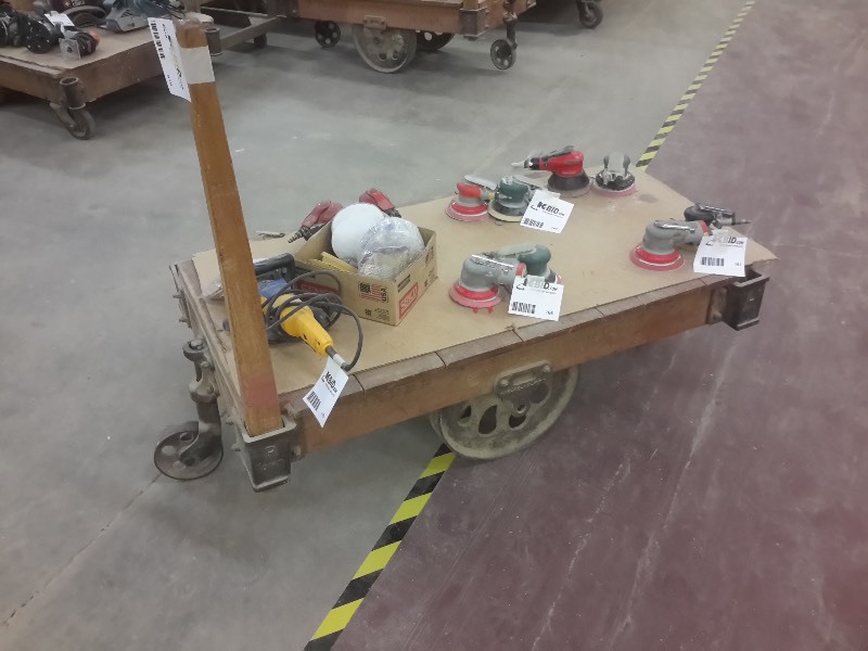 lot 518 image: Lineberry, Antique Railroad Cart.. Nothing on Cart included..