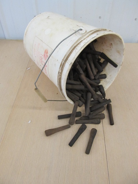 lot 42 image: LARGE Lot of AntiqueVintage wooden Barrel Plugs