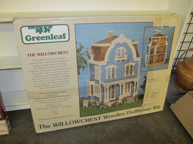 lot 75 image: New In Box Vintage Wooden Dollhouse Kit