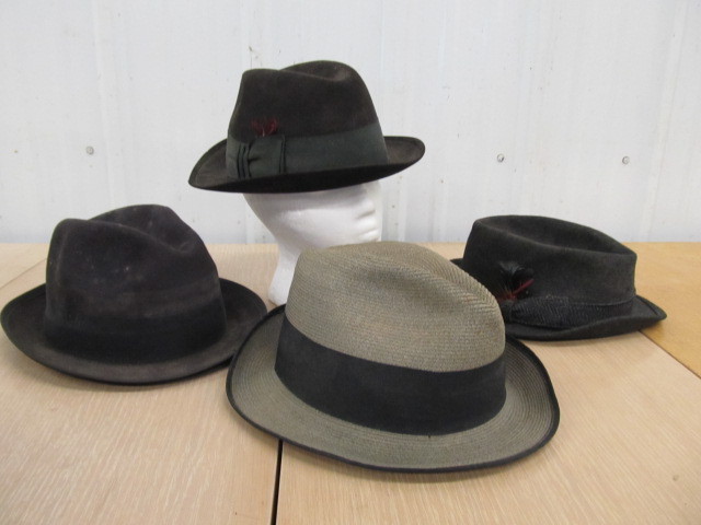 lot 139 image: Group of Vintage FEDORA Hats