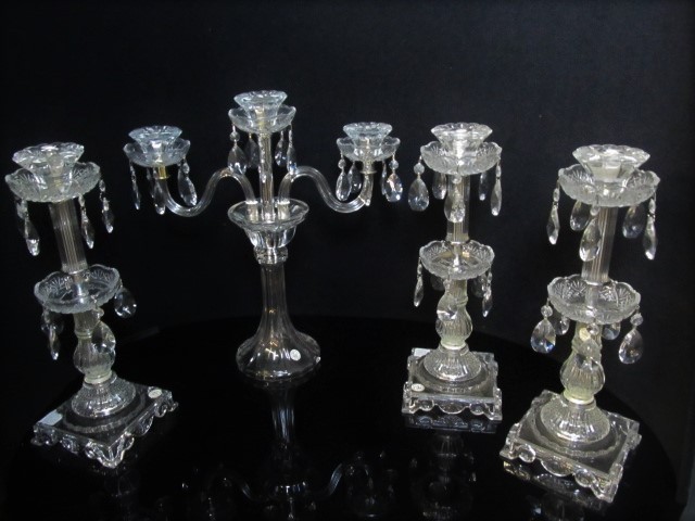 lot 149 image: Unused Lead Crystal Candle Stands