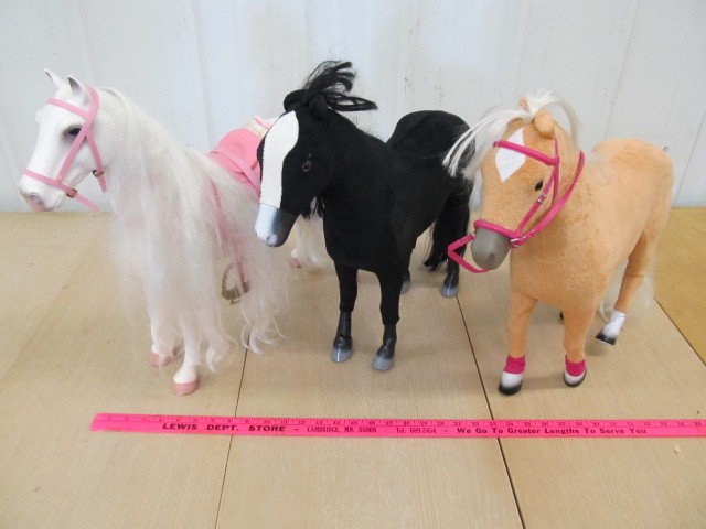 lot 17 image: 3 LARGE Toy Horses