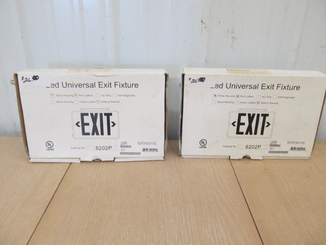 lot 179 image: 2 Brand New EXIT Signs