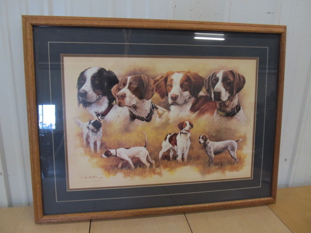 lot 208 image: Large Signed & Numbered Hunting Dog LARRY CHANDLER Print