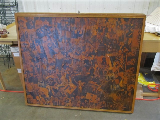 lot 216 image: LARGE Vintage Hollywood Movie Star Framed Collage