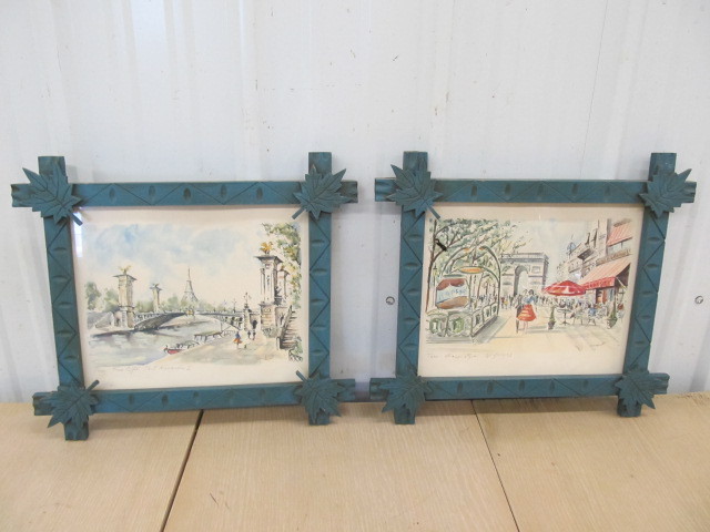 lot 228 image: Mid Century Framed Artworks