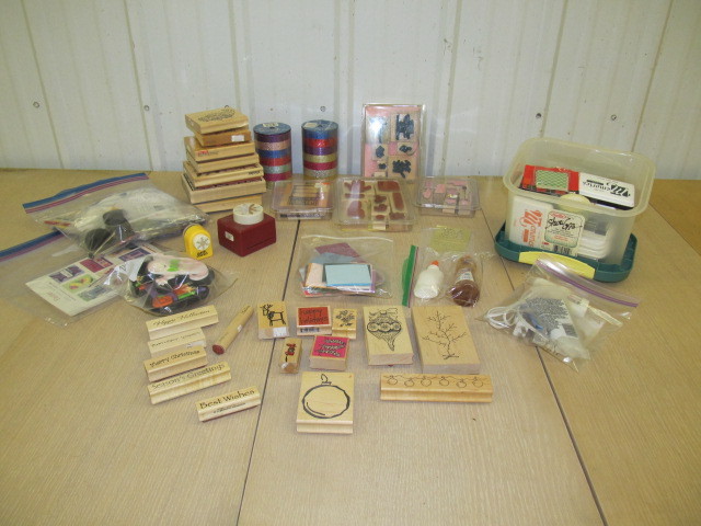 lot 241 image: Large Lot of CraftingScrapbookingStamping Supplies