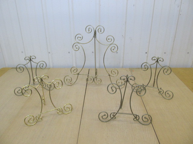 lot 249 image: Group of Solid Brass Display Stands