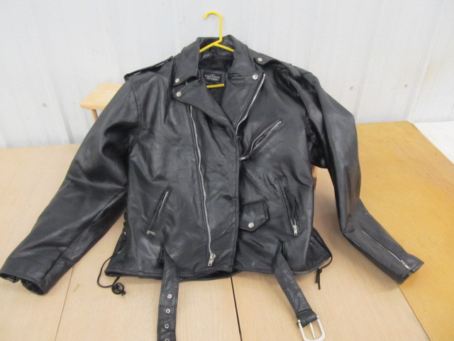 lot 258 image: NICE Mens Leather Motorcycle Jacket - Size XXL